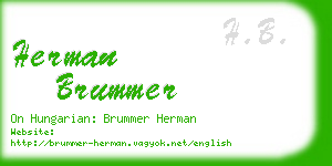 herman brummer business card